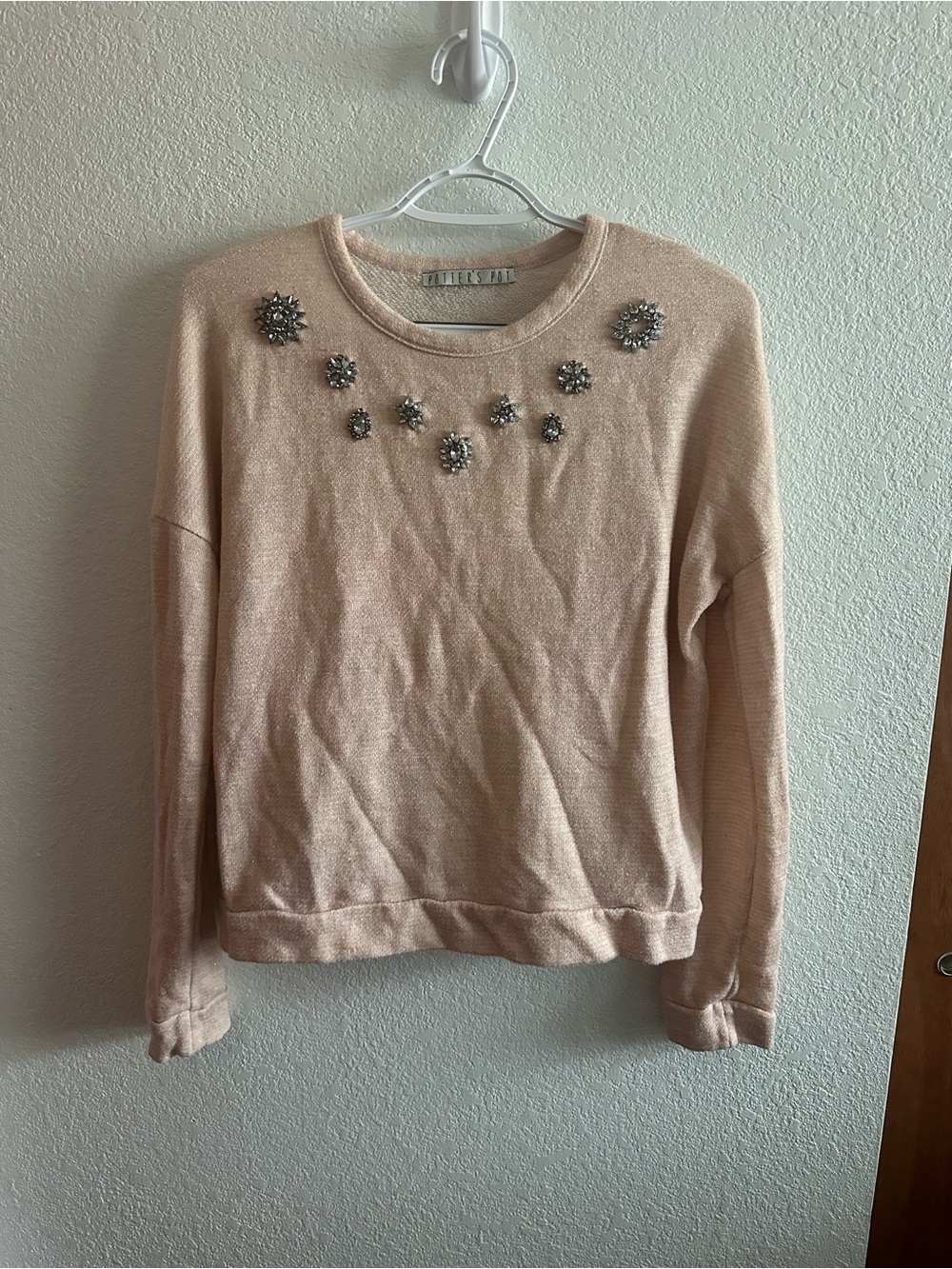 Light Pink Embellished Sweater
